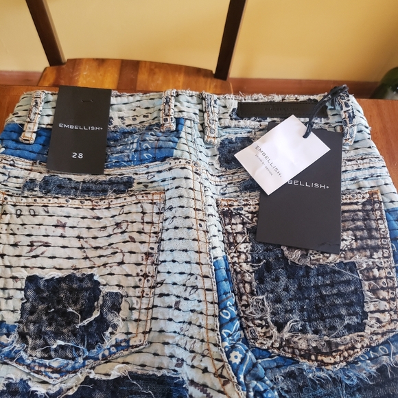 Mens Embellish Denim Jeans 28 NWT $245 retail - Picture 3 of 10